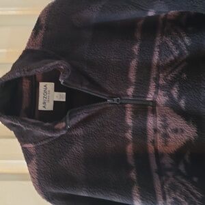 ARIZONA JEAN CO YOUNG MEN'S BLACK "TRIBAL" QUARTER ZIP FAUX FUR FLEECE XL